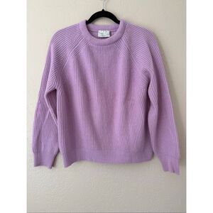 Forte Forte Ribbed Crewneck Wool & Cashmere Lilac Sweater